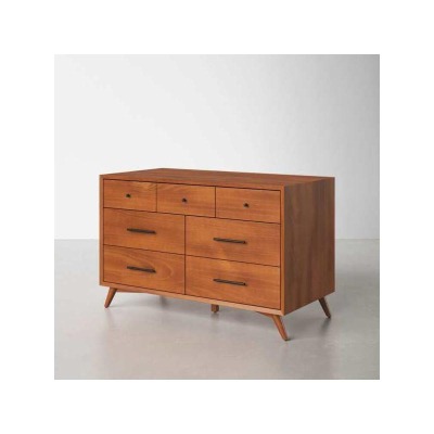 7 Drawer Williams 56" W Solid Wood Dresser